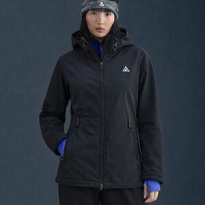 Nike ACG Jacket Womens Medium Black Long Outdoors‎ Coat Ladies Hooded